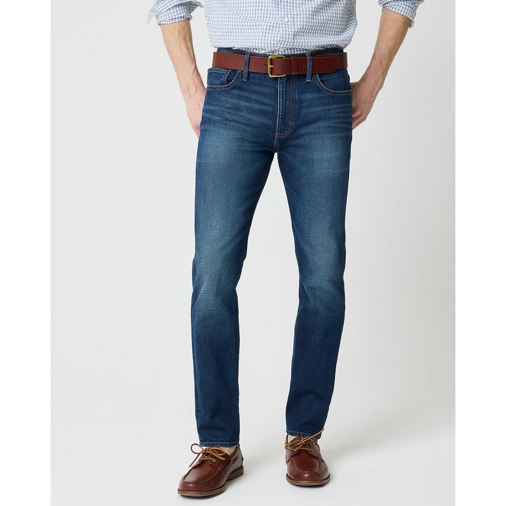 J. Crew Factory Dark Wash Straight Fit Signature Flex Casual Jeans Size 34×34